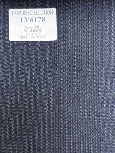 LV6178 LANVIN COLLECTION Super120's شريط أزرق كحلي