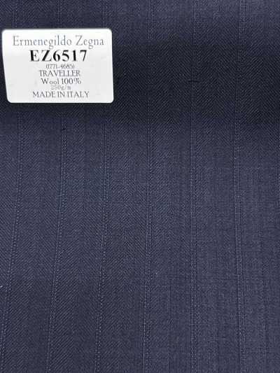 EZ6517 Ermenegildo Zegna TRAVELLER مخطط أزرق كحلي