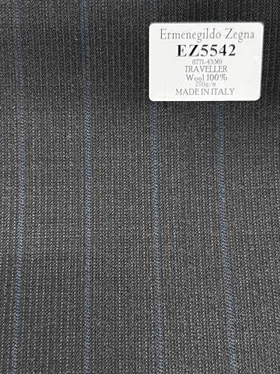 EZ5542 Ermenegildo Zegna TRAVELLER رمادي × ساكس مخطط