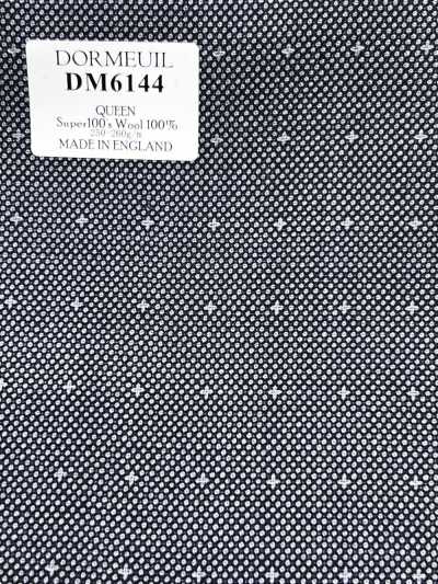 DM6144 DORMEUIL QUEEN Super100's بنقشة ساشيكو باللون الأسود والأبيض