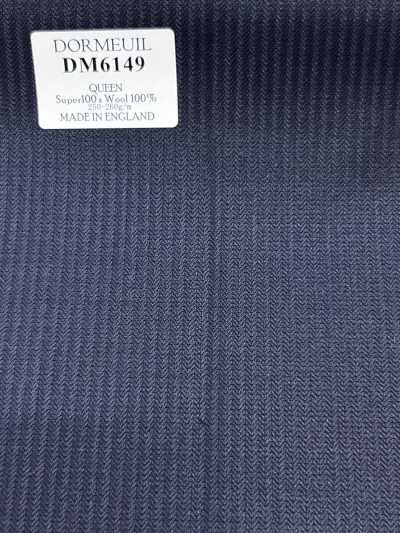 DM6149 DORMEUIL QUEEN سوبر 100s مخطط أزرق كحلي