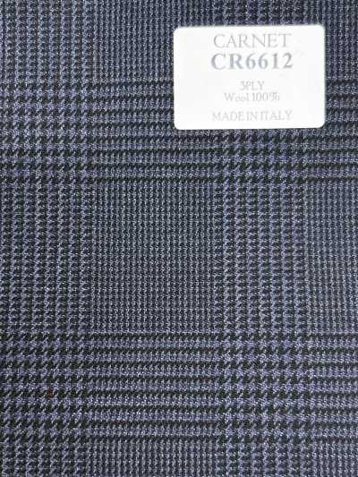 CR6612 CARNET ثلاثي الطبقات أزرق كحلي بنقشة Glen Check