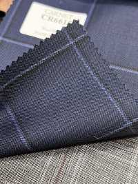 CR6615 CARNET ثلاثي الطبقات بنقشة مربعات كحلي[قماش] HOSOI SYOJI صور إضافية