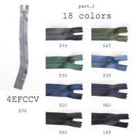 4EFCCV سحاب منحني YKK صور إضافية
