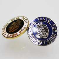 555 أزرار معدنية للبدلات والجاكيتات، فضي/أزرق بحري، صنع في اليابان Kogure Button Mfg. Co., Ltd. صور إضافية