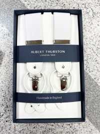 AT-WHITE حمالات Albert Thurston، أبيض، سادة، نوع ثنائي الاتجاه[مستلزمات رسمية] ALBERT THURSTON صور إضافية