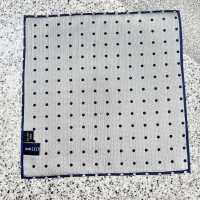 CF-602 منديل جيب من حرير 100% مصنوع في اليابان، بنقش نقاط، أزرق[مستلزمات رسمية] Yamamoto(EXCY) صور إضافية