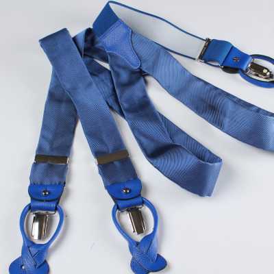 VAR-030 BRETELLE&BRACES حمالات حرير أزرق